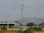 Tuyến đường dây 110kV của công trình đi qua Khu công nghiệp Nhơn Hòa