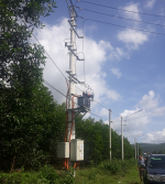 Ảnh: Đường dây 22kV, trạm biến áp và đường dây chiếu sáng đoạn qua huyện Vân Canh