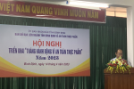 Ảnh: Đồng chí Trần Thúc Kham –PGĐ Sở Công Thương, phát biểu tại Hội nghị triển khai Tháng hành động vì an toàn thực phẩm năm 2023
