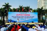 Đồng chí Nguyễn Tự Công Hoàng - Phó Chủ tịch UBND tỉnh phát biểu hưởng ứng tại buổi Lễ Phát động
