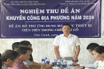 Ông Võ Mai Hưng - Phó Giám đốc Sở Công Thương, Chủ tịch Hội đồng nghiệm thu các đề án khuyến công phát biểu tại buổi nghiệm thu